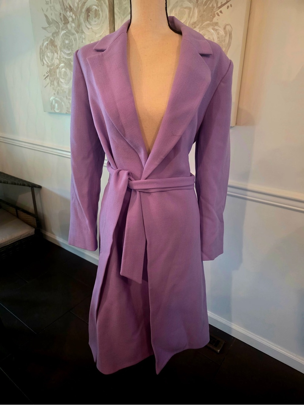 Alice + Olivia Lavender Wrap Coat
